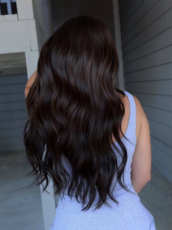 Solid Espresso Collarbone Blowout Solid Espresso Collarbone Blowout — Espresso Brown Hair
