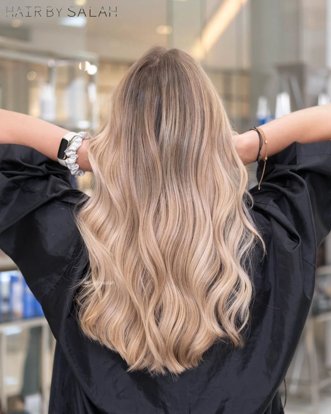 Mid-Back Layers With Platinum Balayage Mid-Back Layers With Platinum Balayage — Winter Balayage