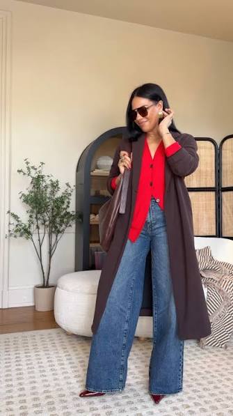 Layered Cardigans and Wide-Leg Jeans for Casual Warmth Layered Cardigans and Wide-Leg Jeans for Casual Warmth — Winter Outfits for Women Over 40