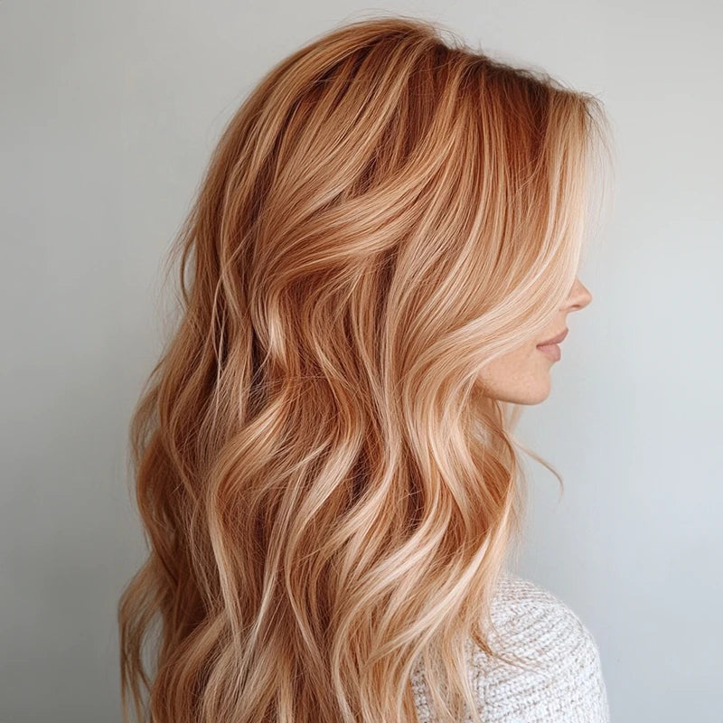 Strawberry Blonde with Subtle Balayage Strawberry Blonde with Subtle Balayage — Winter Hair Colors for Blondes