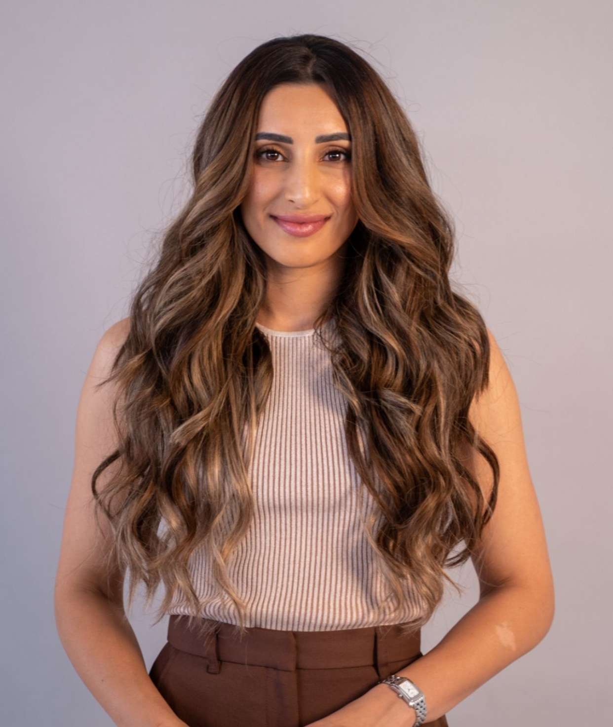 Medium Brown with Ash Blonde Highlights and Curls — Ash Brown Hair
