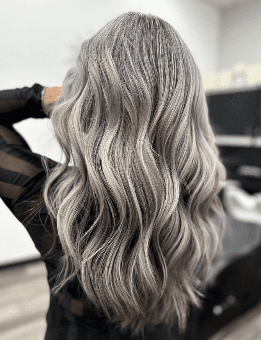 Ash Blonde With Violet Grey Tones — Winter Hair Colors for Women Over 60