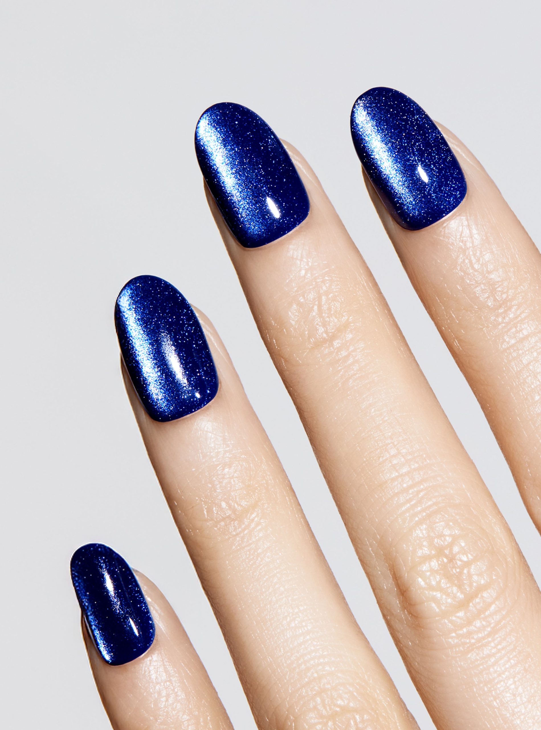 Metallic Navy Cat Eye Shimmer Metallic Navy Cat Eye Shimmer — Navy Blue Nails