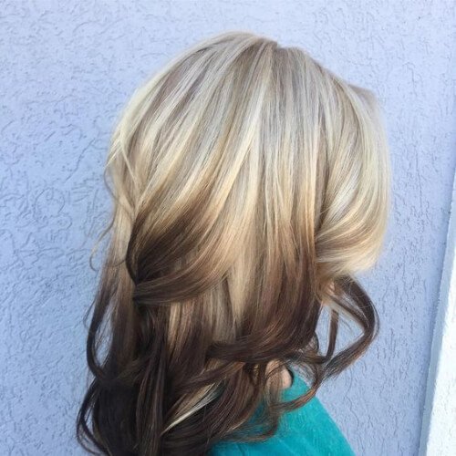 Mid-Back Dark Blonde to Brunette Ombre — Creating A Dramatic Ombré Effect Mid-Back Dark Blonde to Brunette Ombre — Creating A Dramatic Ombré Effect — Blonde to Brunette Hair