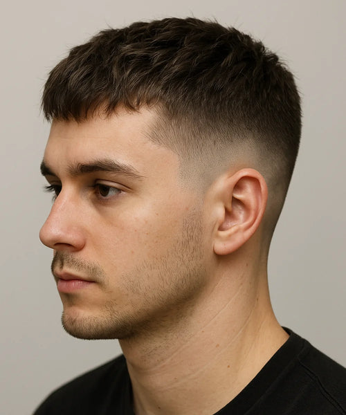 Textured Crop Low Fade Clean Lines Textured Crop Low Fade Clean Lines — Winter Haircuts for Men