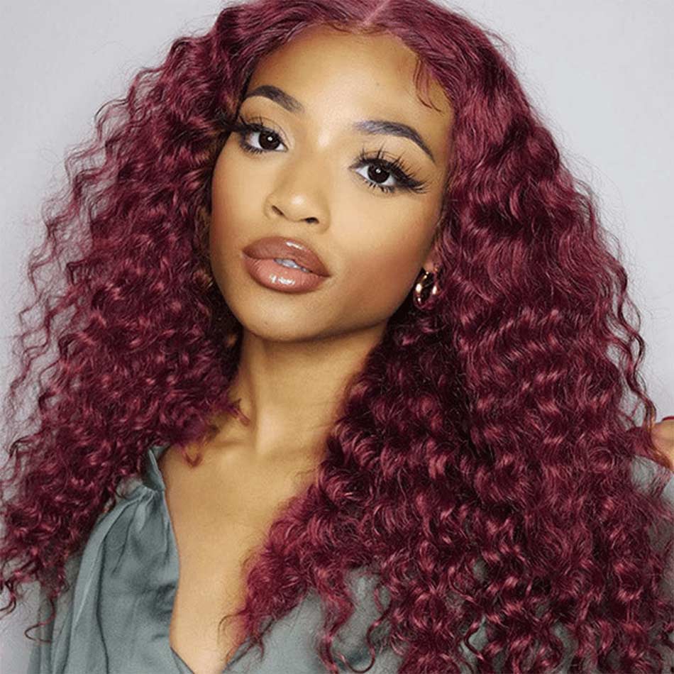 Deep Burgundy Red Curls — Winter Hair Colors for Black Women