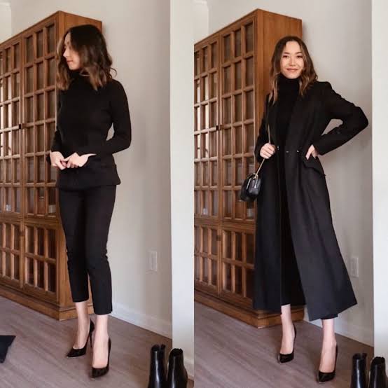 Versatile Black Coat for Work or Casual — Black Coat Outfits