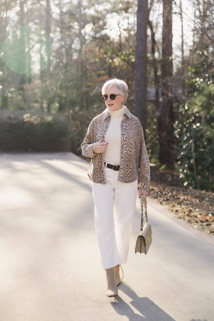 Leopard Print Jacket for a Chic Casual Statement Leopard Print Jacket for a Chic Casual Statement — Winter Outfits for Women Over 70
