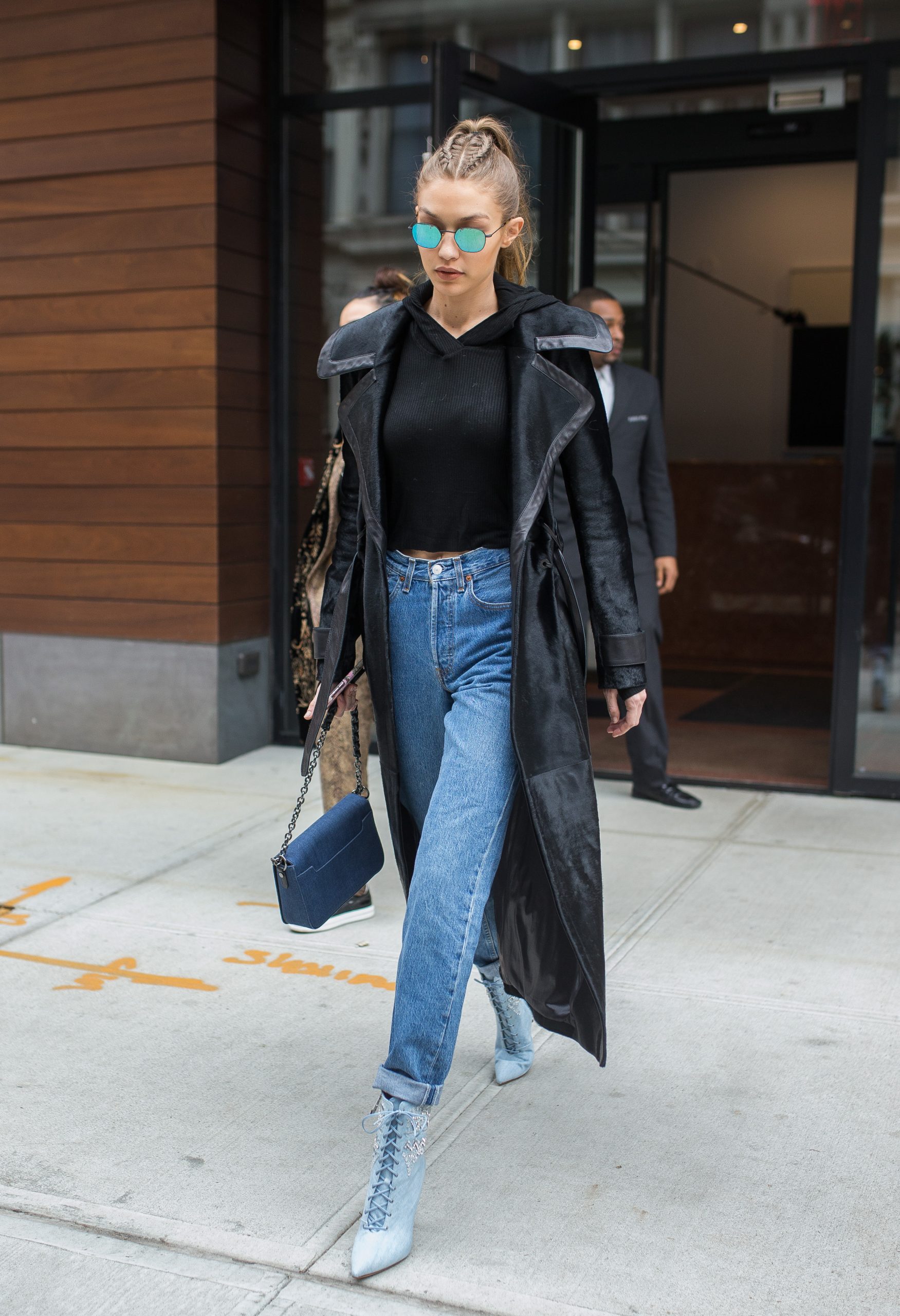 Trench Coat and Cropped Hoodie: Street Style Edge — Hoodie Outfits