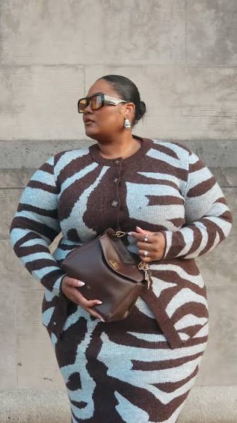 Bold Print Knit Set for a Statement Casual Look Bold Print Knit Set for a Statement Casual Look — Winter Outfits for Plus Size Women