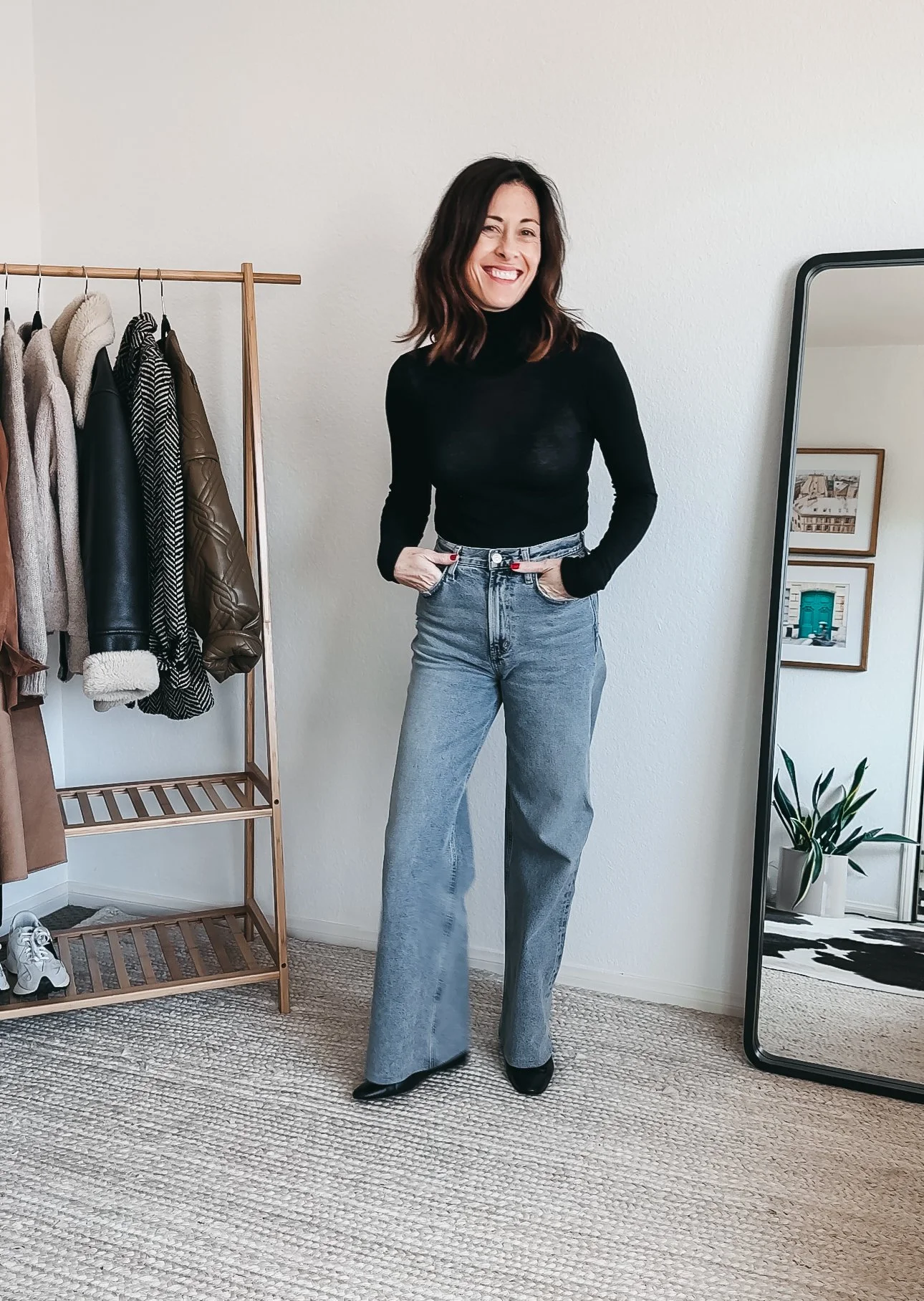 Casual Outfit Idea Casual Outfit Idea — Winter Outfits with Wide Leg Jeans