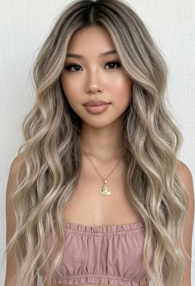 Ash Melt To Icy Platinum Balayage Ash Melt To Icy Platinum Balayage — Icy Blonde Hair