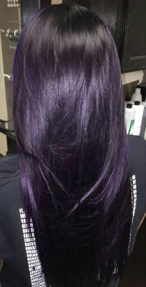 Dark Brown With Deep Plum Highlights — Plum Hair Color