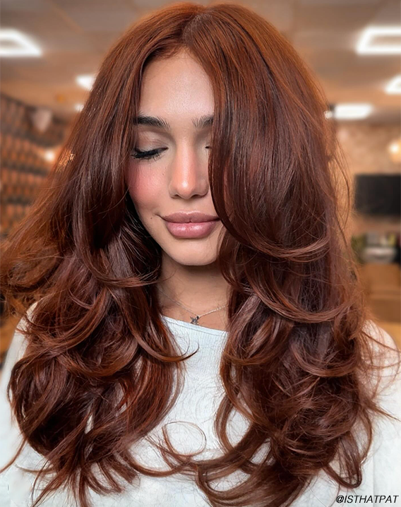 Cinnamon Brown With Copper Highlights — Cinnamon Brown Hair
