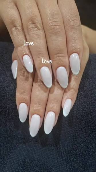 Opaque Milky White Almonds Opaque Milky White Almonds — almond nail inspo