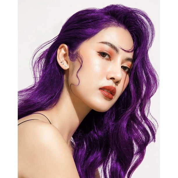 Uniform Vibrant Plum Loose Waves — Plum Hair Color