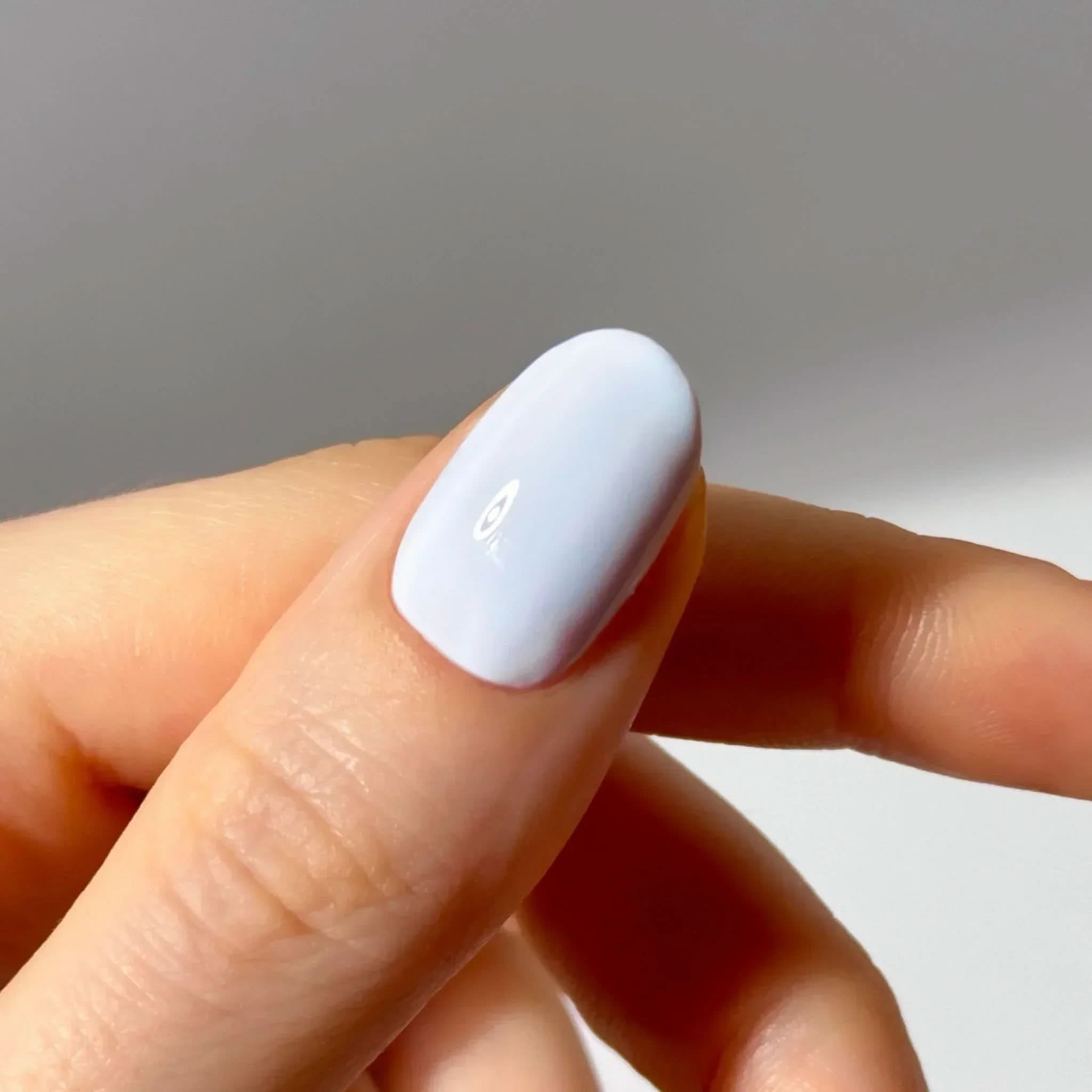 Soft Glossy Baby Blue — Icy Blue Nails