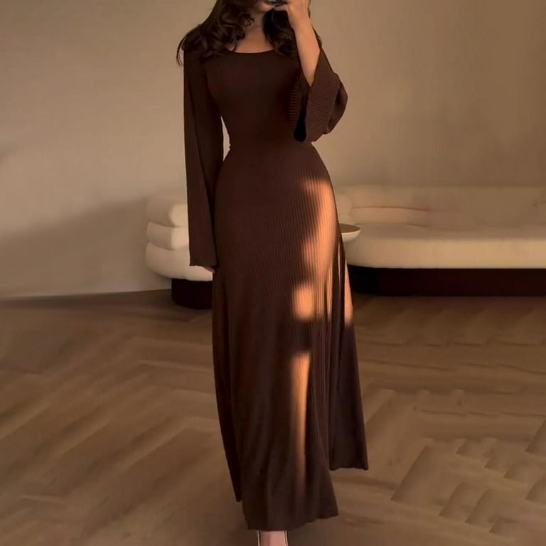 Long Sleeve Dress Outfit Idea Long Sleeve Dress Outfit Idea — Winter Church Outfits