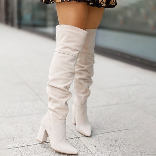 Over-the-Knee Suede Slouchy Boots for Fall/Winter Style Over-the-Knee Suede Slouchy Boots for Fall/Winter Style — Slouchy Boots Outfits