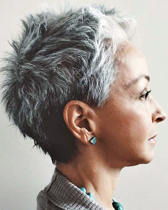 Tousled Pixie With Spiky Effect Tousled Pixie With Spiky Effect — Winter Haircuts for Women Over 70