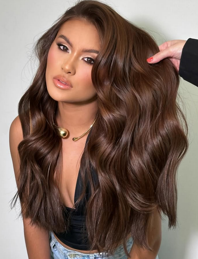 Rich Warm Brown With Copper Undertones Rich Warm Brown With Copper Undertones — Winter Hair Colors for Brunettes