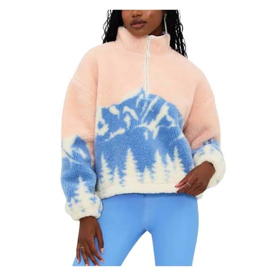 Graphic Print Fleece Half-Zip Pullover Graphic Print Fleece Half-Zip Pullover — Fleece Jacket Outfits