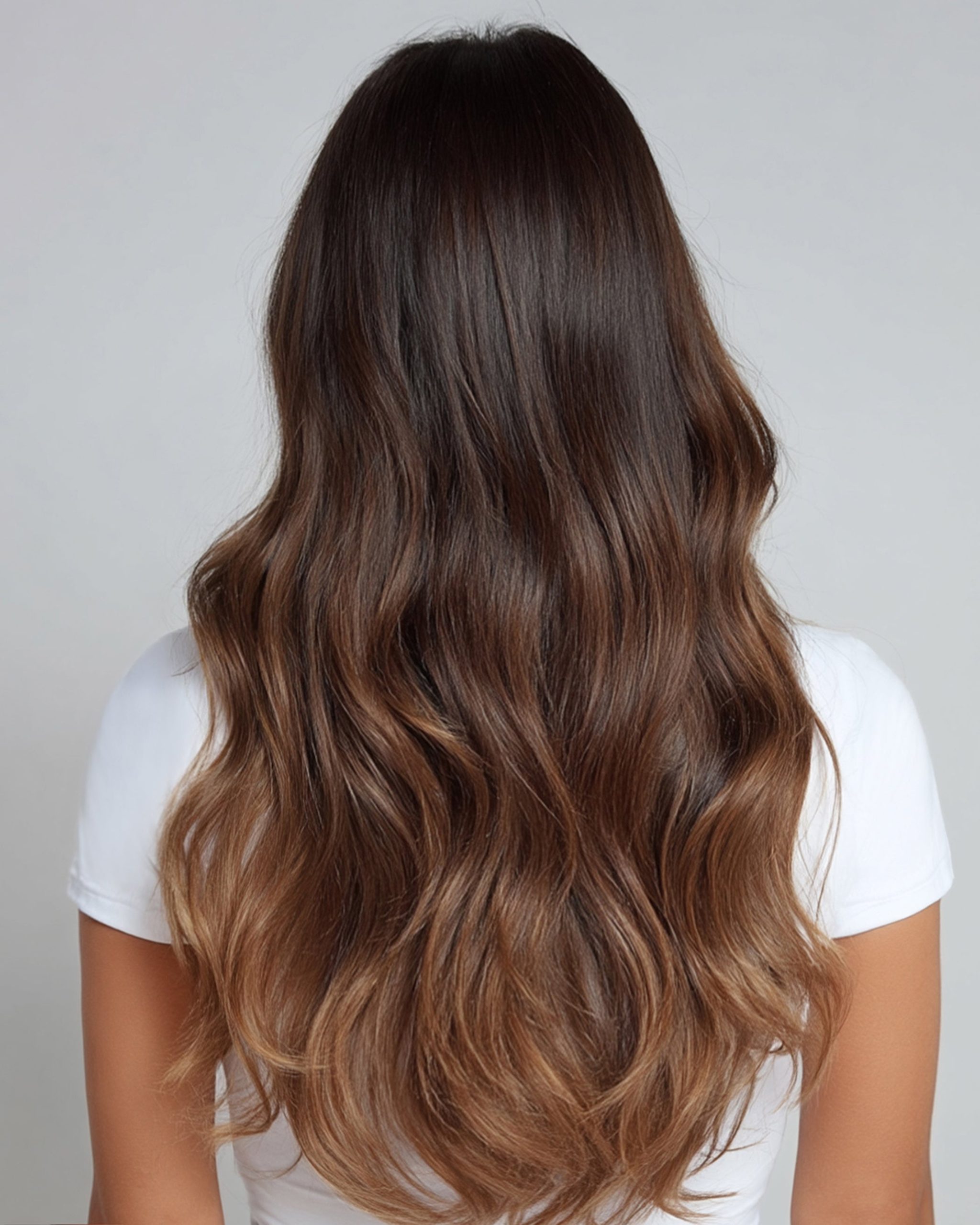 Dark Brown With Chestnut Balayage Transition — Chestnut Brown Hair