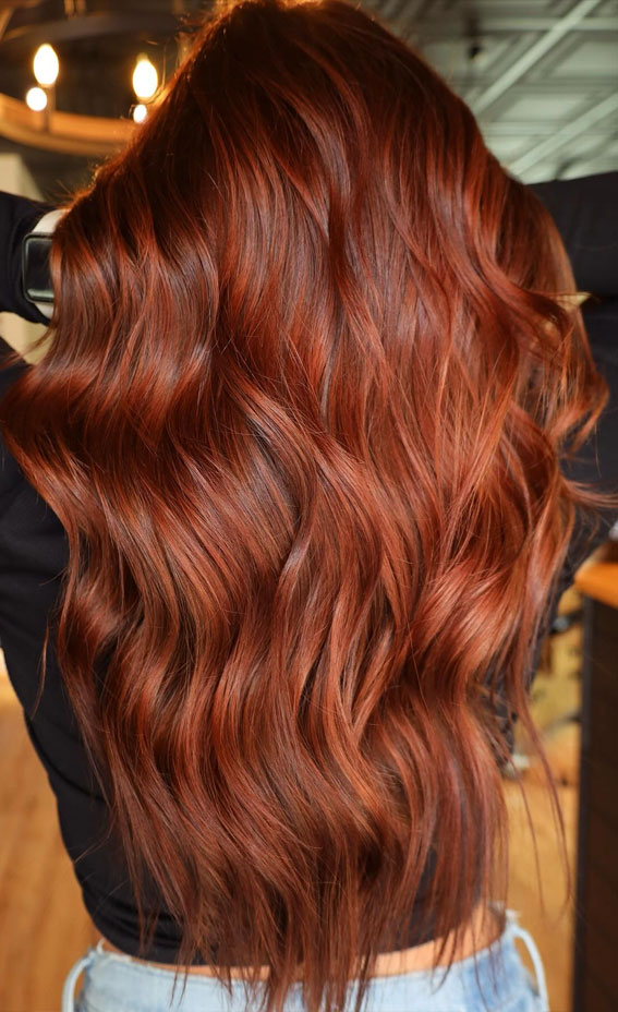 Classic Rich Auburn Shade — Winter Auburn Hair Color