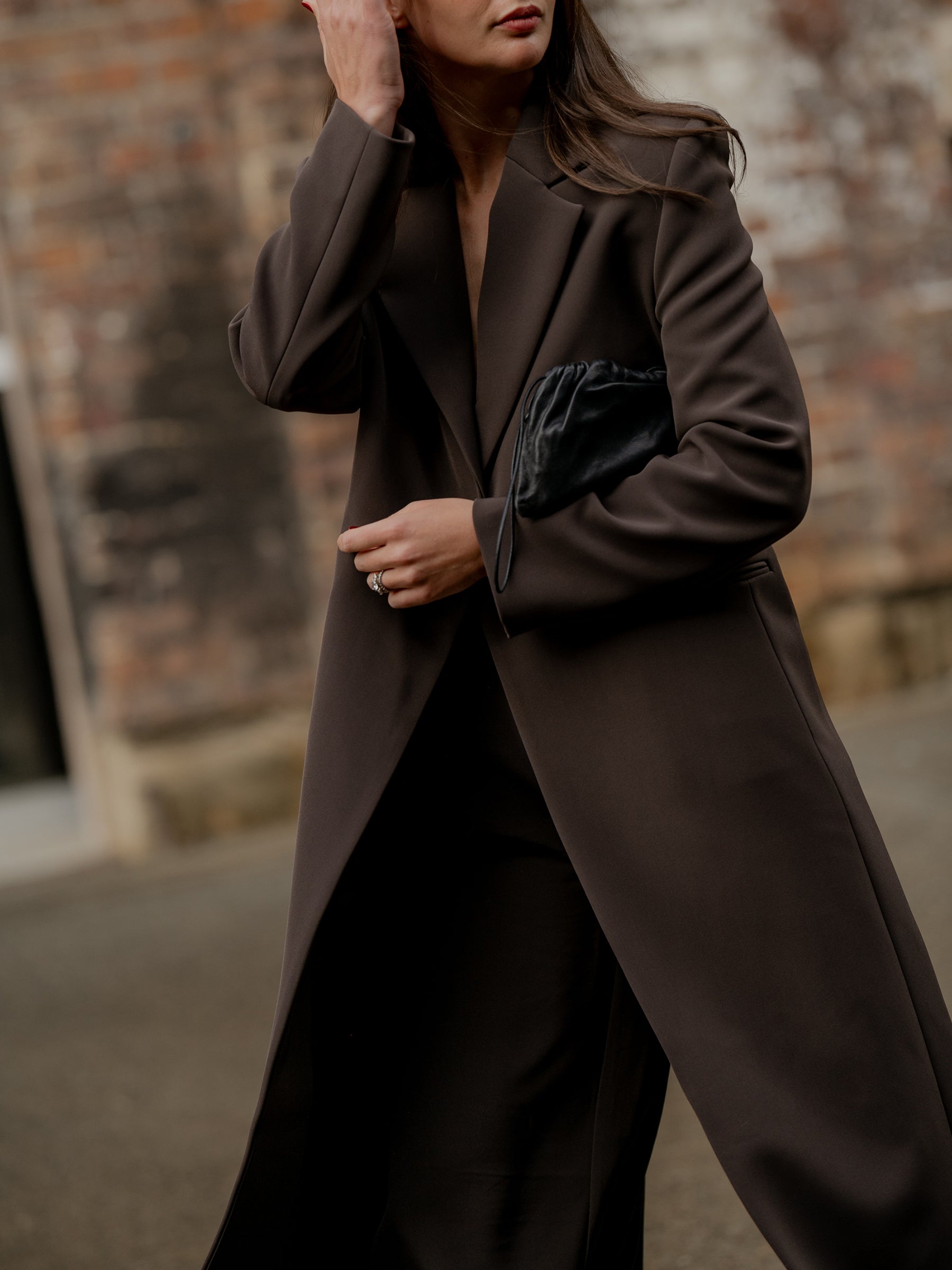 Structured Chocolate Brown Longline Blazer Structured Chocolate Brown Longline Blazer — Chocolate Brown Outfits
