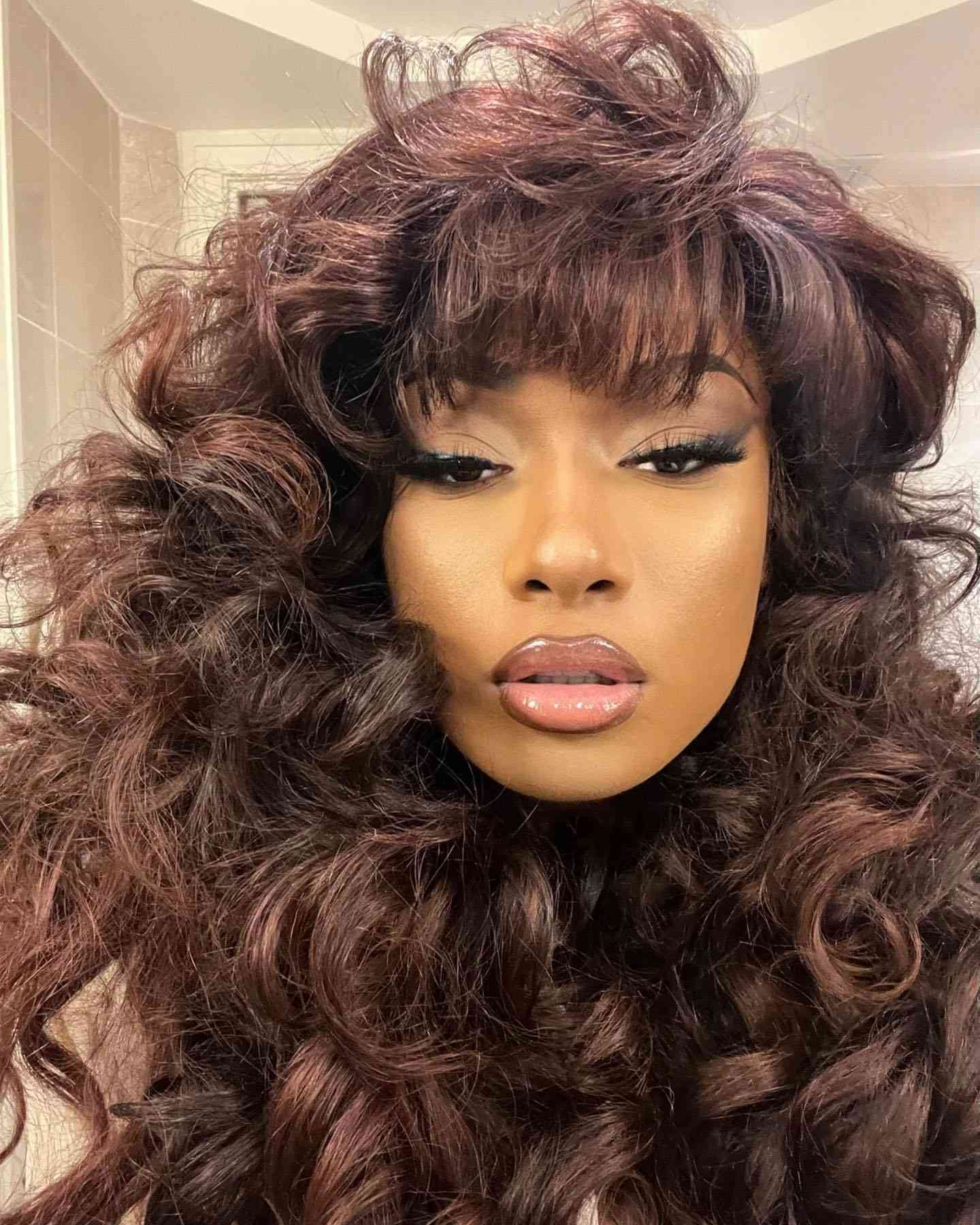 Dark Brown With Auburn Highlights And Curls — Winter Hair Colors