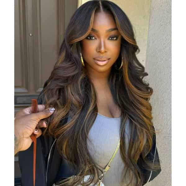 Brunette Base With Honey Blonde Face-Framing Brunette Base With Honey Blonde Face-Framing — Blonde to Brunette Hair
