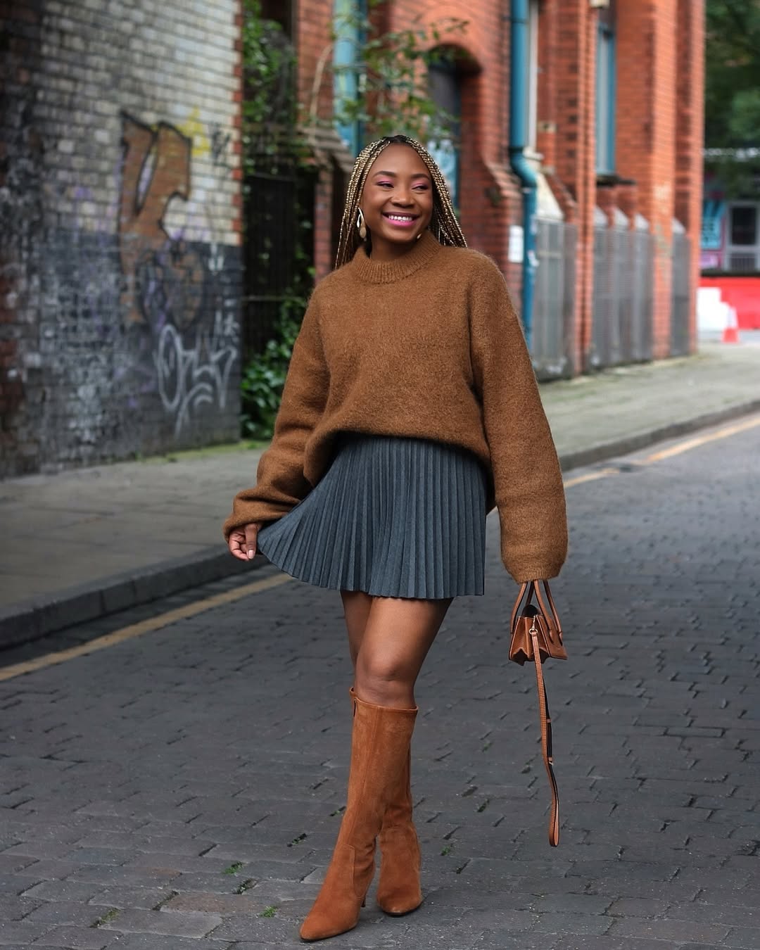 Knit Suede Outfit Idea Knit Suede Outfit Idea — Suede Boots Outfits