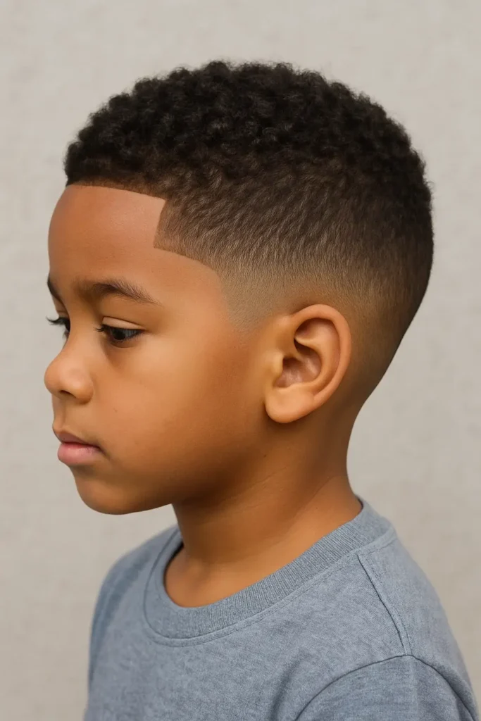 Short Taper Fade With Textured Curls Short Taper Fade With Textured Curls — Winter Haircuts for Boys