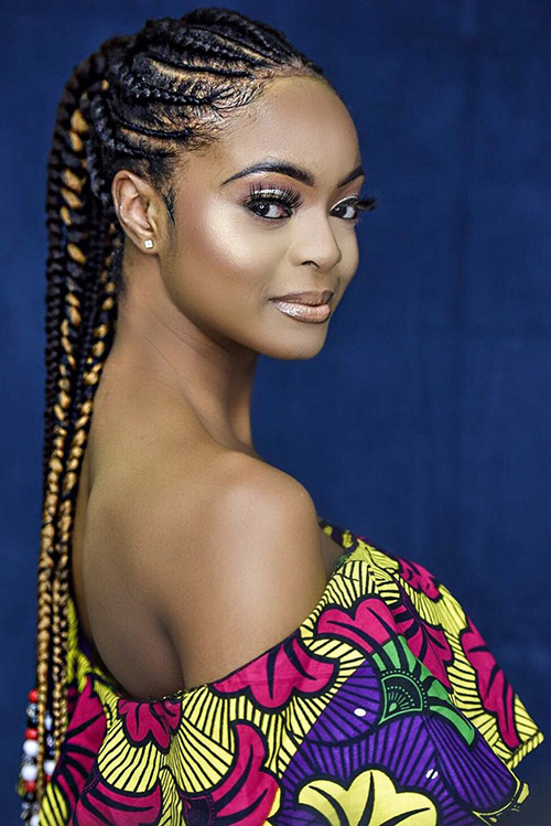 Cornrows to Box Braids With Gradient Highlights — Winter Braid Colors for Black Women