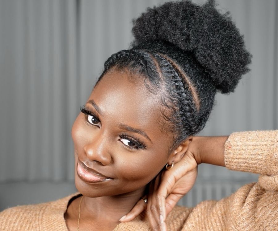 Coily Braids and Updo Coily Braids and Updo — Winter Haircuts for Black Women