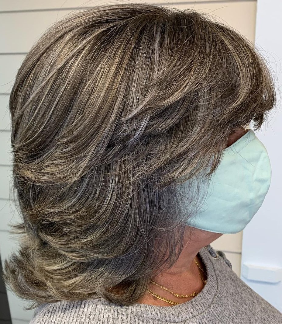 Layered Shag with Curtain Bangs Layered Shag with Curtain Bangs — Winter Hair Colors for Plus Size Women