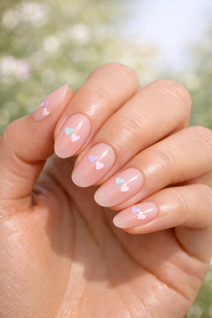 Minimalist Pastel Heart Decals Minimalist Pastel Heart Decals — cute nail designs