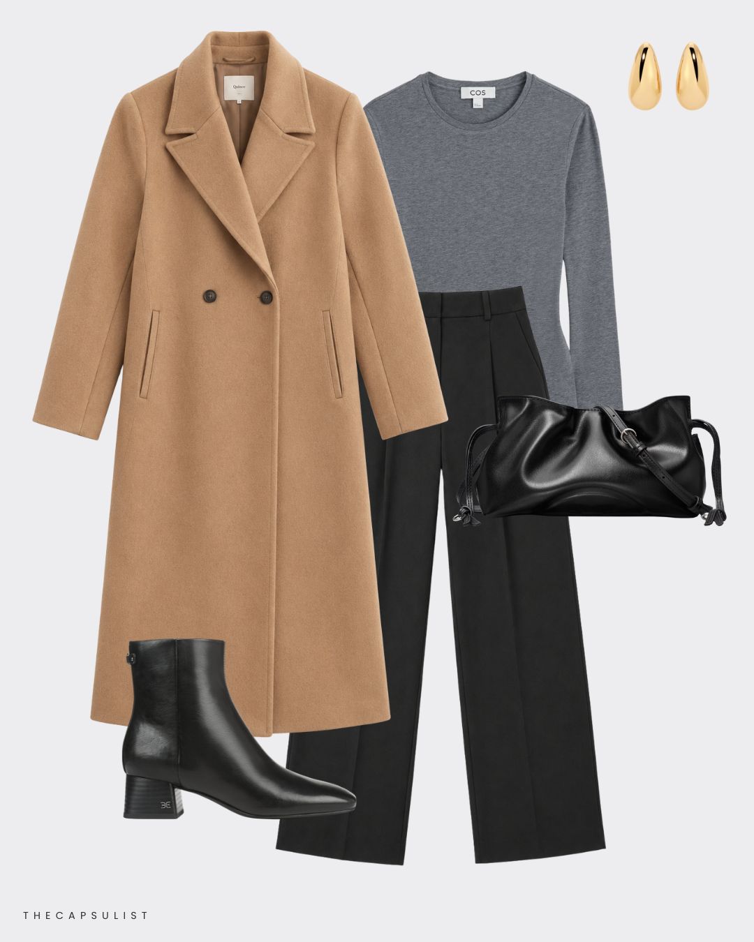 Smart Casual Camel Wool Coat with Ankle Boots — Wool Coat Outfits