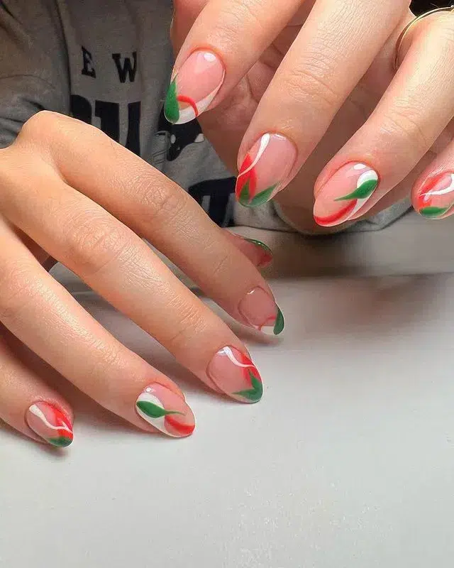 Abstract Wavy French Tip Nails Abstract Wavy French Tip Nails — easy nail designs