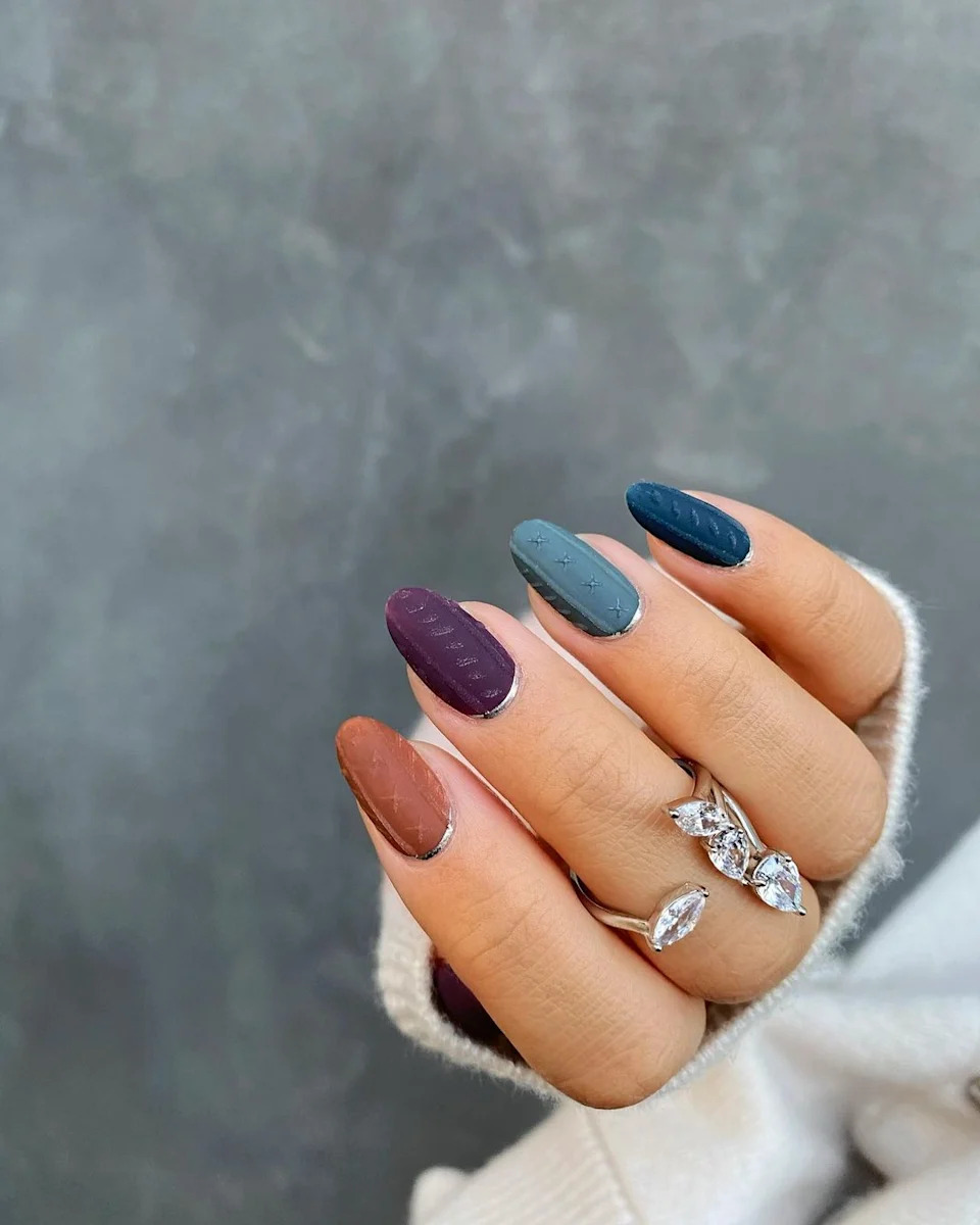 Matte Color Palette With Crosshatch Matte Color Palette With Crosshatch — Winter Matte Nails