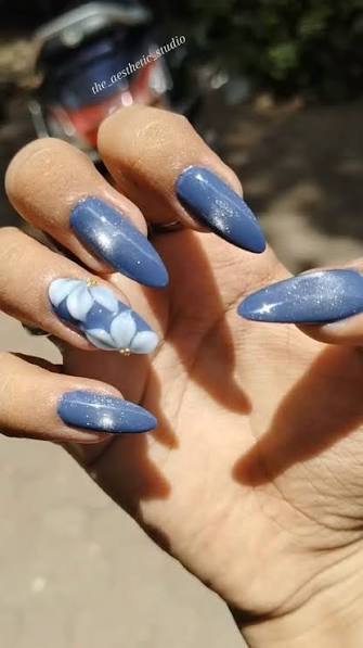 Teal Blue Glitter Jelly Short Square Teal Blue Glitter Jelly Short Square — blue nail inspo