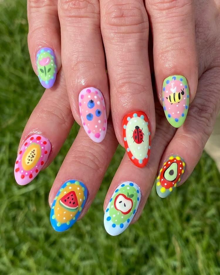 Framed Fruit and Insect Art Framed Fruit and Insect Art — nail art ideas