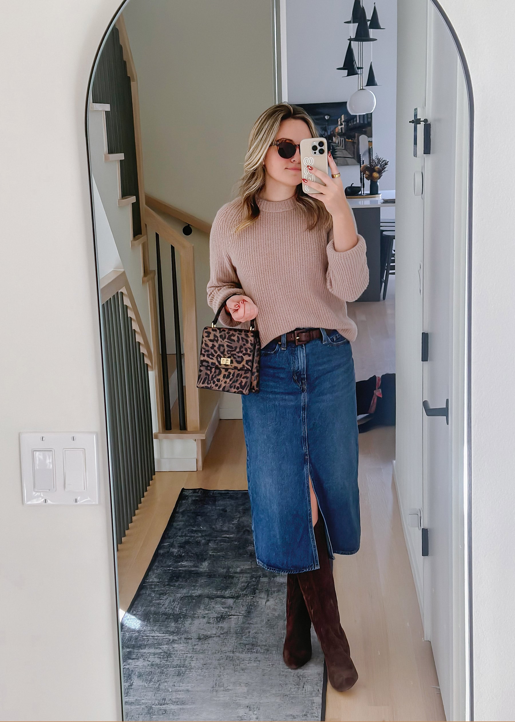 Denim Suede Outfit Idea Denim Suede Outfit Idea — Suede Boots Outfits