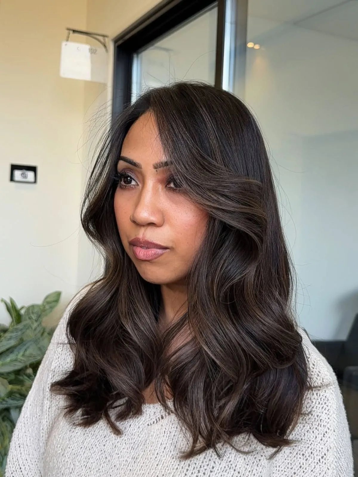 Deep Cool Brown With Ashy Highlights Deep Cool Brown With Ashy Highlights — Deep Winter Hair Color
