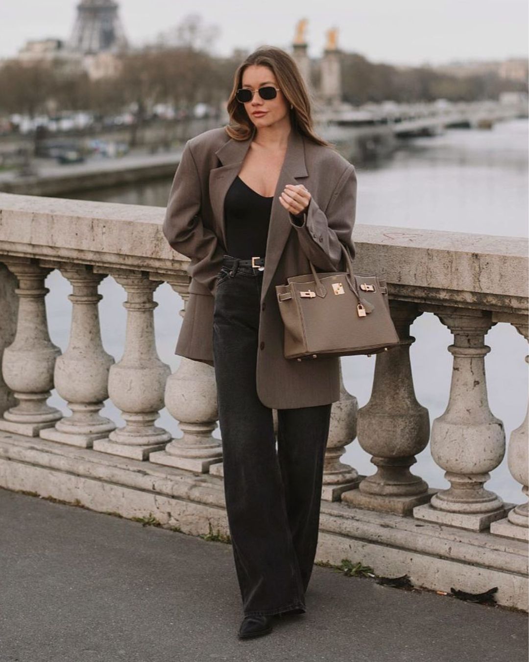 Timeless Elegance: Cream Turtleneck with Brown Pleated Skirt — Minimalist Winter Outfits
