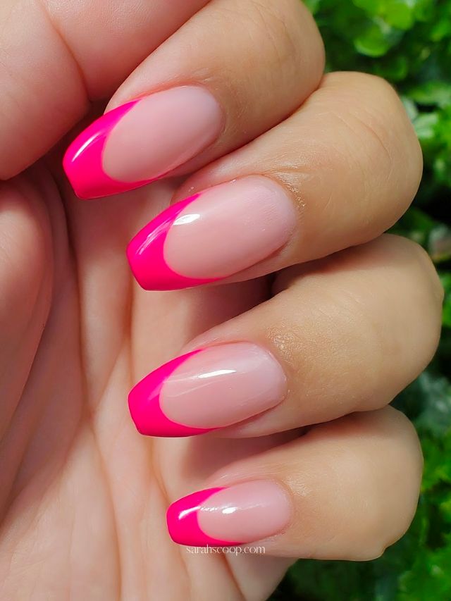 Hot Pink French Tip Hot Pink French Tip — french nail designs