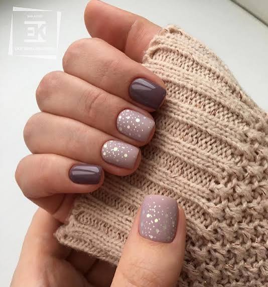 Muted Mauve Dusty Rose Dot Muted Mauve Dusty Rose Dot — Simple Winter Nails