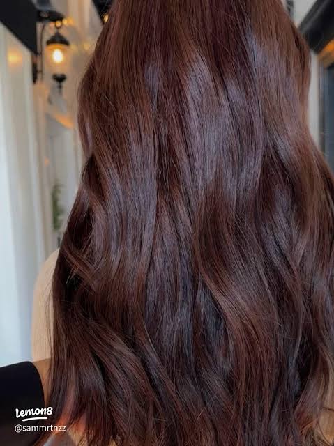 Chocolate Mahogany Brown Loose Waves Chocolate Mahogany Brown Loose Waves — Mahogany Hair Color