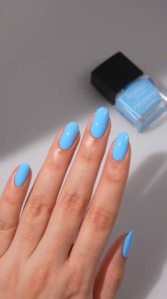 Soft Blue Jelly Short Square Soft Blue Jelly Short Square — blue nail inspo