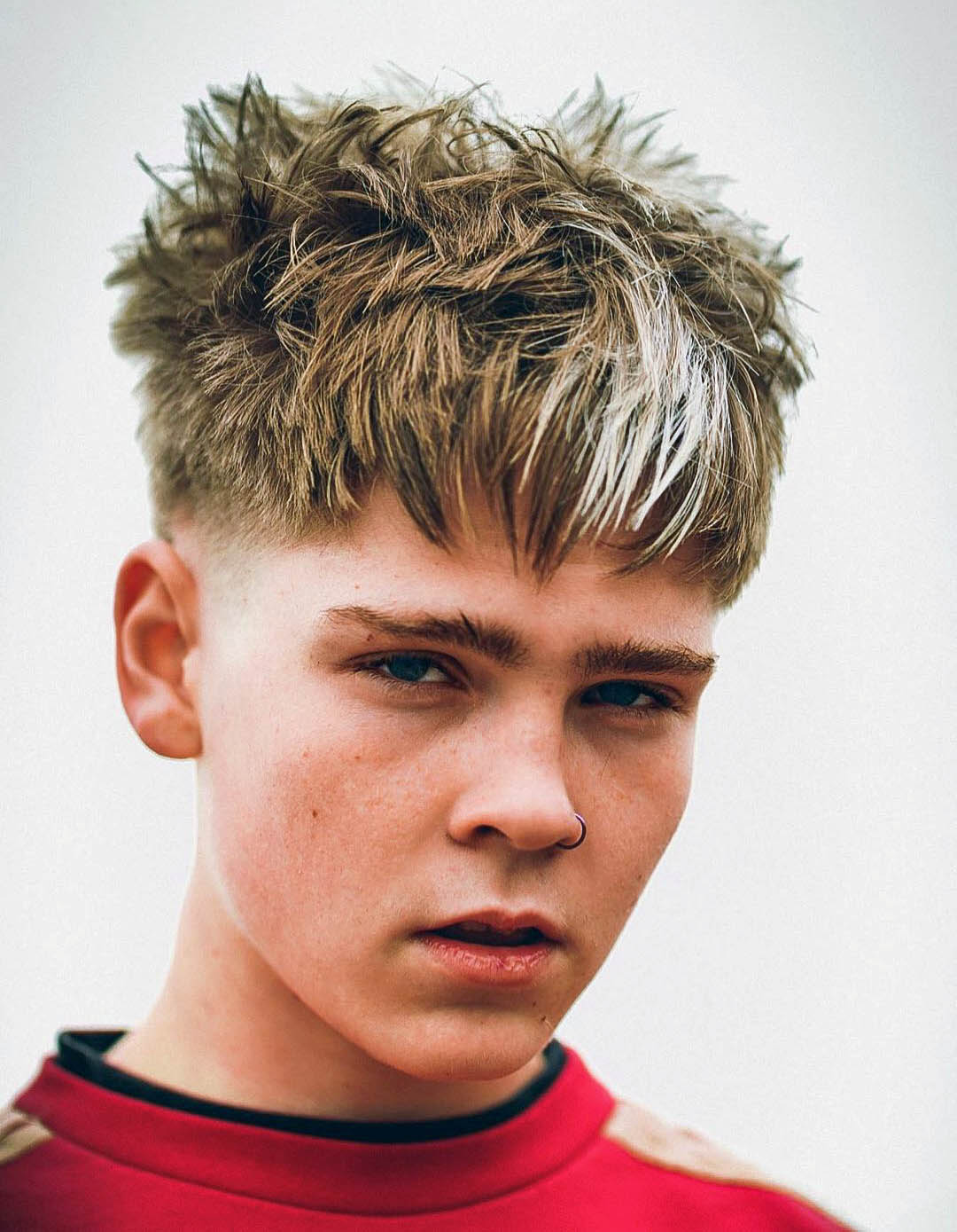 Textured Crop With Blunt Highlights Textured Crop With Blunt Highlights — Winter Haircuts for Boys